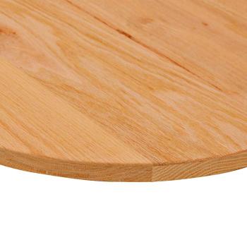 Tischplatte Hellbraun 100x50x2 cm Massivholz Eiche Oval