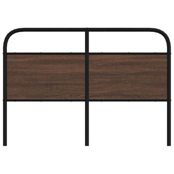 Kopfteil Braun Eichen-Optik 120 cm Stahl und Holzwerkstoff