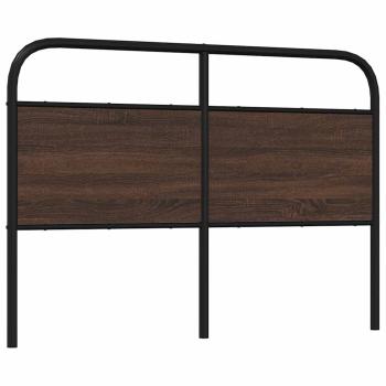 Kopfteil Braun Eichen-Optik 120 cm Stahl und Holzwerkstoff