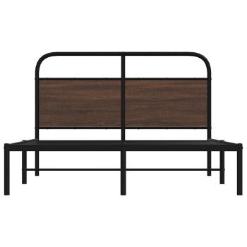 Bettgestell ohne Matratze 135x190 cm Braun Eichen-Optik