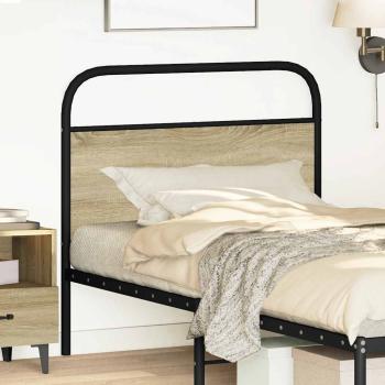 Kopfteil Sonoma-Eiche 107 cm Stahl und Holzwerkstoff