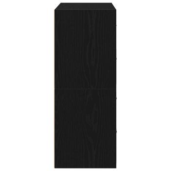 Schränke mit 2 Schubladen 2Stk. Schwarz Eichen-Optik 60x31x40cm