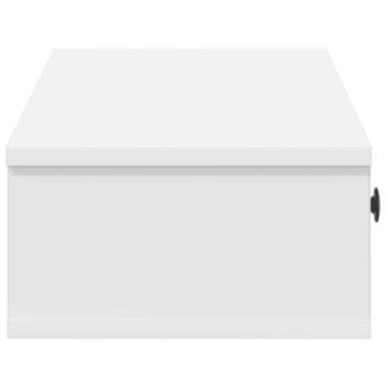 Wandregal mit Schubladen Weiß 100x37,5x19 cm Holzwerkstoff