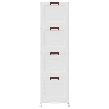 Aufbewahrungsbox mit Rädern Stapelbar 4-stöckig 75L 65x40x145cm