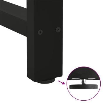 ARDEBO.de - Couchtischbeine Schwarz 2 Stk. 30x(30-31) cm Stahl
