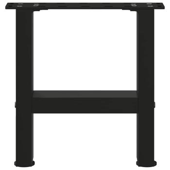 Couchtischbeine Schwarz 2 Stk. 30x(30-31) cm Stahl
