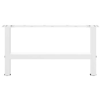 Couchtischbeine Weiß 2 Stk. 60x(30-31) cm Stahl