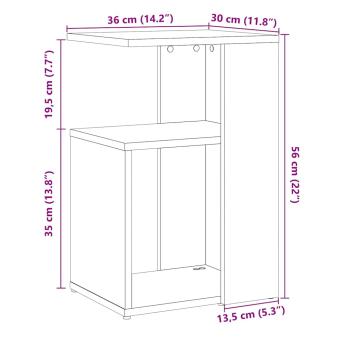 Beistelltisch Altholz-Optik 36x30x56 cm Holzwerkstoff