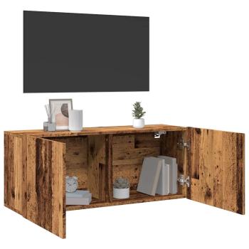 ARDEBO.de - TV-Wandschrank Altholz-Optik 100x30x41 cm