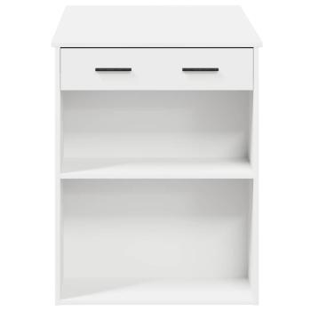 Schreibtisch mit Schubladen und Ablage Weiß 102x62x77,5 cm