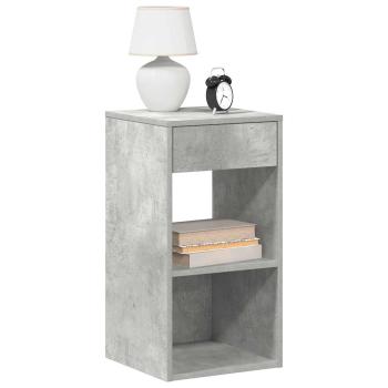 ARDEBO.de - Nachttische mit Schublade 2 Stk. Betongrau 35x34x66,5 cm