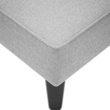 Chaiselongue mit Rechter Armlehne Wolkengrau Stoff