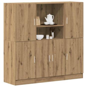 ARDEBO.de - 3-tlg. Küchenschrank-Set Artisan-Eiche Holzwerkstoff