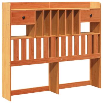 Kopfteil mit Stauraum Wachsbraun 135 cm Massivholz Kiefer