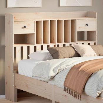 ARDEBO.de - Kopfteil mit Stauraum 135 cm Massivholz Kiefer