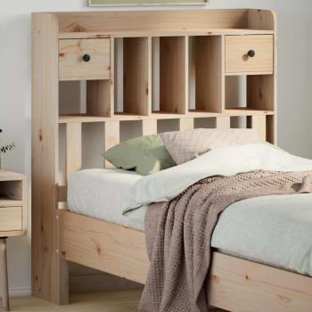 ARDEBO.de - Kopfteil mit Stauraum 90 cm Massivholz Kiefer