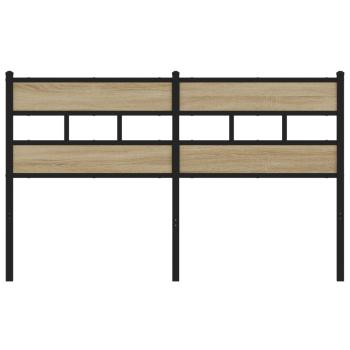 ARDEBO.de - Kopfteil Sonoma-Eiche 135 cm Eisen und Holzwerkstoff