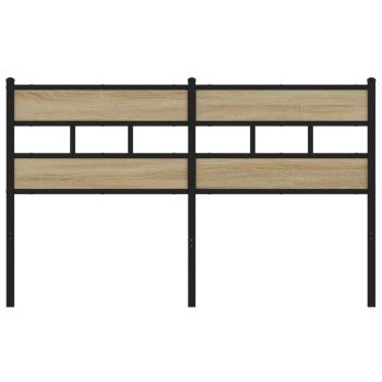 Kopfteil Sonoma-Eiche 150 cm Eisen und Holzwerkstoff