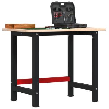 ARDEBO.de - Werkbank 100x60x81,5 cm Massivholz Eiche Rechteckig