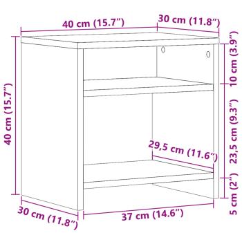 Nachttisch Altholz-Optik 40x30x40 cm Holzwerkstoff