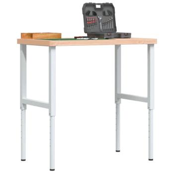 ARDEBO.de - Werkbank 100x60x(73-99,5) cm Massivholz Buche Rechteckig