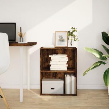 ARDEBO.de - Bücherregal Räuchereiche 60x30x77 cm Holzwerkstoff