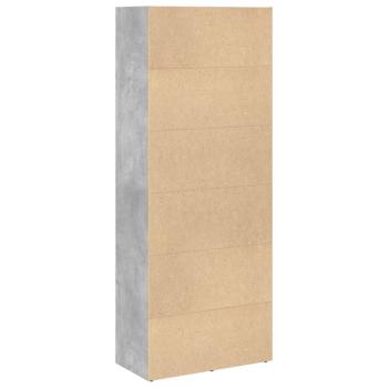 Bücherregal Betongrau 60x30x152 cm Holzwerkstoff