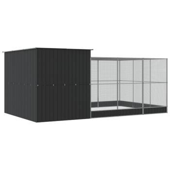 Voliere mit Erweiterung Silbern 497x303x216 cm Stahl