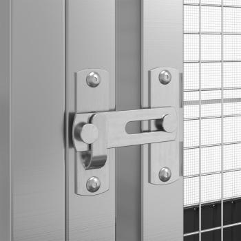 Voliere mit Erweiterung Silbern 497x303x216 cm Stahl