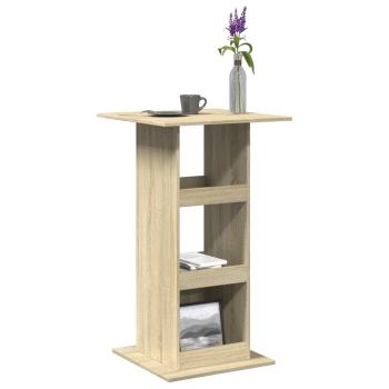ARDEBO.de - Bartisch mit Ablagen Sonoma-Eiche 60x60x102 cm Holzwerkstoff