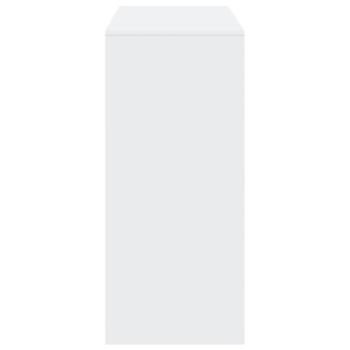 Bartisch mit Regal Weiß 124x46x103,5 cm Holzwerkstoff