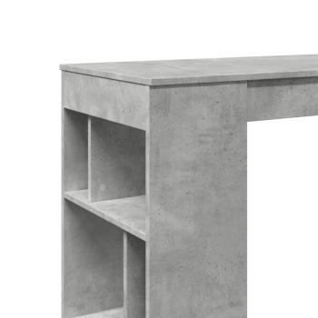 Bartisch mit Regal Betongrau 102x50x103,5 cm Holzwerkstoff