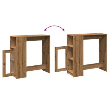 Bartisch mit Regal Artisan-Eiche 101x40x103,5 cm Holzwerkstoff