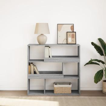 ARDEBO.de - Bücherregal/Raumteiler Grau Sonoma 100x33x94,5 cm
