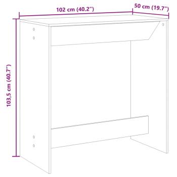 Bartisch Sonoma-Eiche 102x50x103,5 cm Holzwerkstoff
