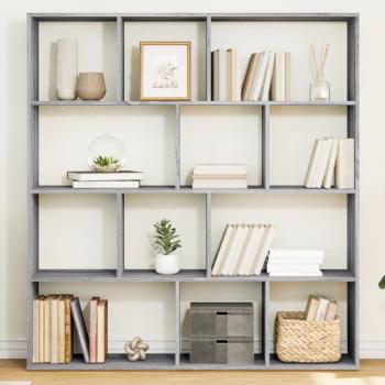ARDEBO.de - Bücherregal Grau Sonoma 132x29x141,5 cm Holzwerkstoff