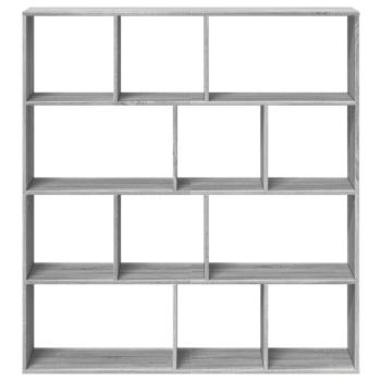 Bücherregal Grau Sonoma 132x29x141,5 cm Holzwerkstoff