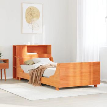 ARDEBO.de - Massivholzbett ohne Matratze Wachsbraun 75x190 cm Kiefernholz
