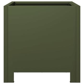 Pflanzkübel Olivgrün 30x30x30 Stahl