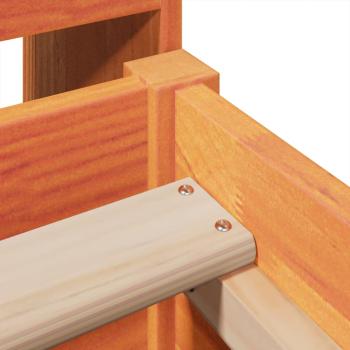 Massivholzbett ohne Matratze Wachsbraun 100x200 Kiefernholz