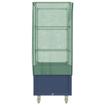 Hochbeet mit Aufsatz und Rollen Rattan-Optik 80x50x182 cm