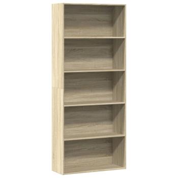 ARDEBO.de - Bücherregal Sonoma-Eiche 80x30x189 cm Holzwerkstoff