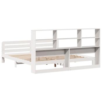 Massivholzbett ohne Matratze Weiß 180x200 cm Kiefernholz