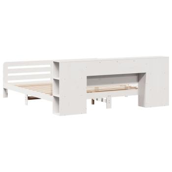 Massivholzbett ohne Matratze Weiß 180x200 cm Kiefernholz