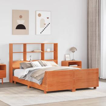 ARDEBO.de - Massivholzbett ohne Matratze Wachsbraun 120x200 cm Kiefernholz