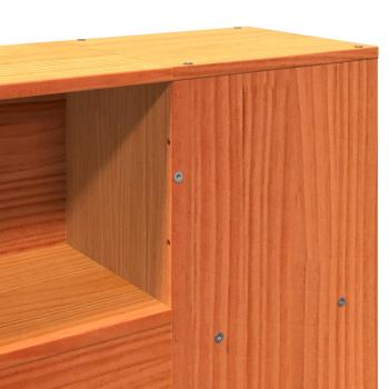 Massivholzbett ohne Matratze Wachsbraun 150x200 cm Kiefernholz
