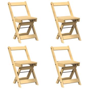 Esszimmerstühle Klappbar 4 Stk. Corona Wachsbraun Massivholz