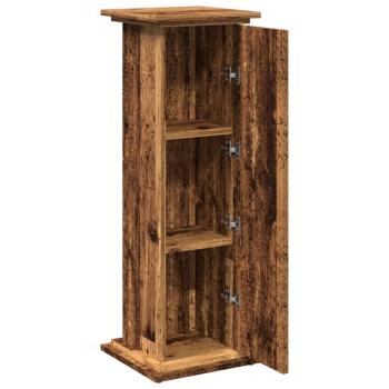 Postament mit Stauraum Altholz-Optik 31x30x90 cm Holzwerkstoff