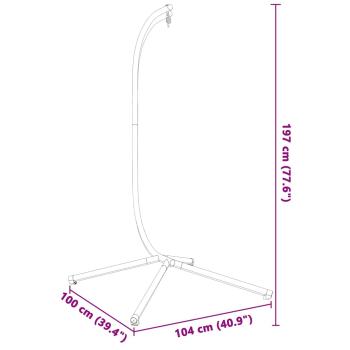 Hängesessel-Gestell Anthrazit Stahl