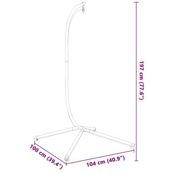 Gestell für Hänge-Ei-Sessel ohne Korb Anthrazit Stahl (Nur Standfuß)